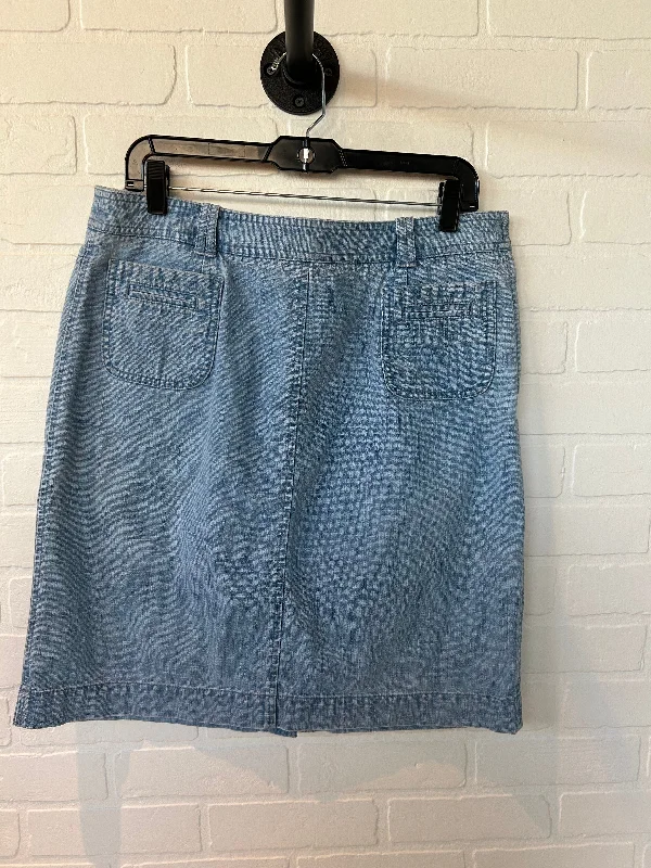 Skirt Mini & Short By Talbots In Blue Denim, Size: 14