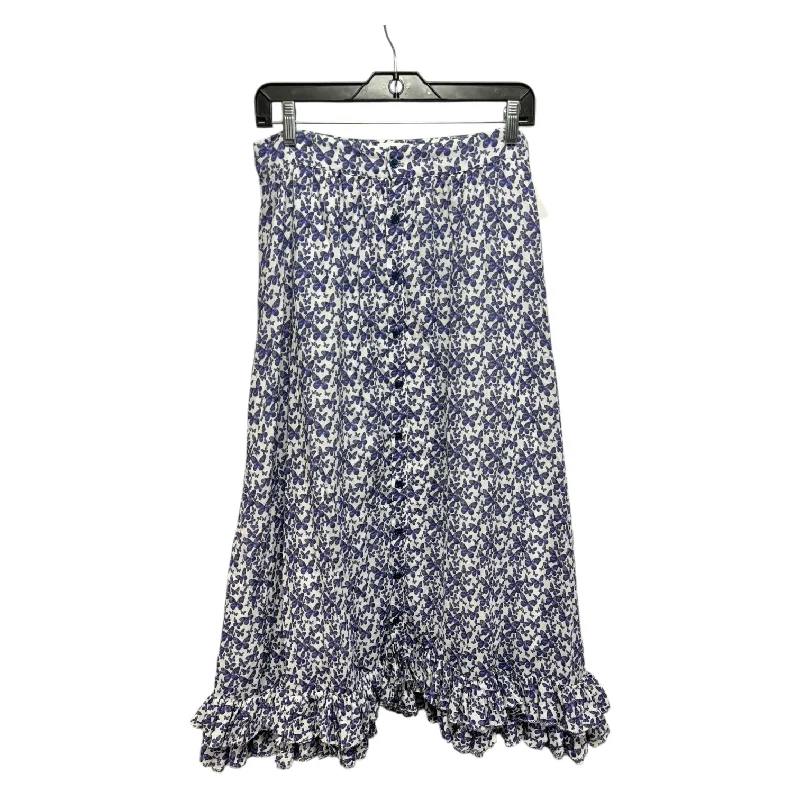 Butterfly Button Down Skirt Maxi By Sunday In Purple, Size: M