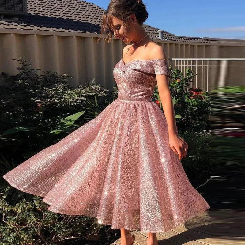 Sexy V Neck Off The Shoulder Party Dresses