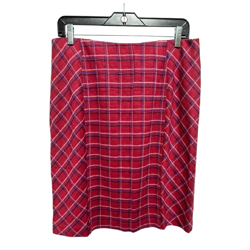 Skirt Midi By J. Jill In Checkered Pattern, Size: M