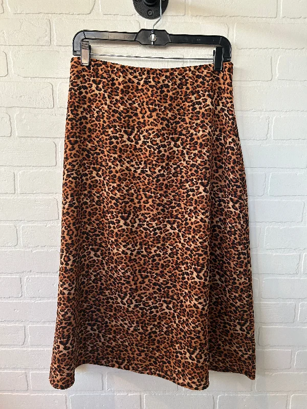 Skirt Midi By Loveappella In Black & Brown, Size: 12