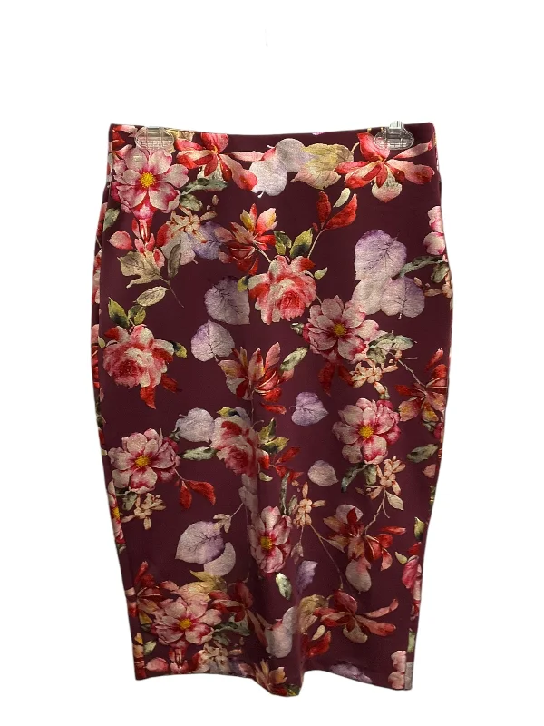 Skirt Midi By Eci In Floral Print, Size: S