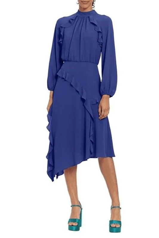 Donna Morgan D8127M - High Neck Ruffle Dress