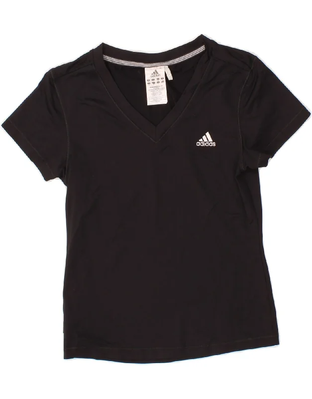 ADIDAS Womens Clima 365 T-Shirt Top UK 12 Medium Black Nylon