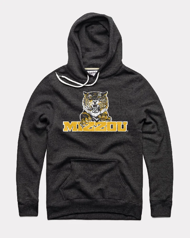 Vintage Missouri Clawing Tiger Black Hoodie