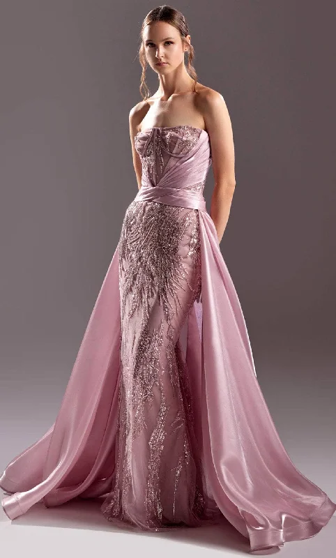 MNM Couture G1523 - Sequin And bead Embellished Strapless Gown