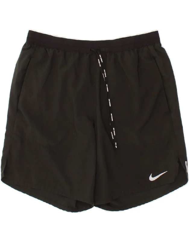 NIKE Womens Dri Fit Sport Shorts UK 14 Medium Black