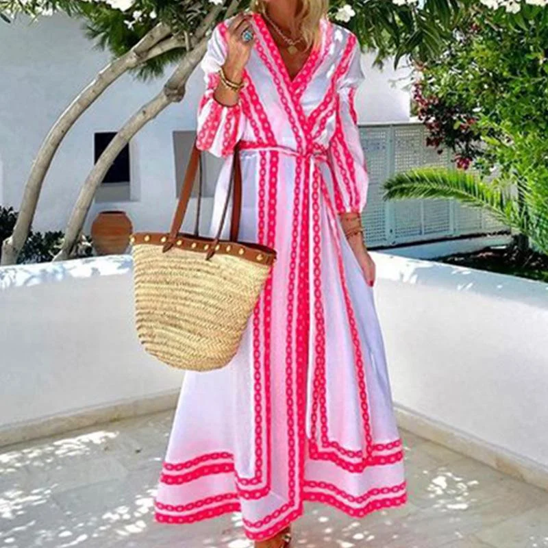 Summer Boho Long Sleeves Fashion Dresses