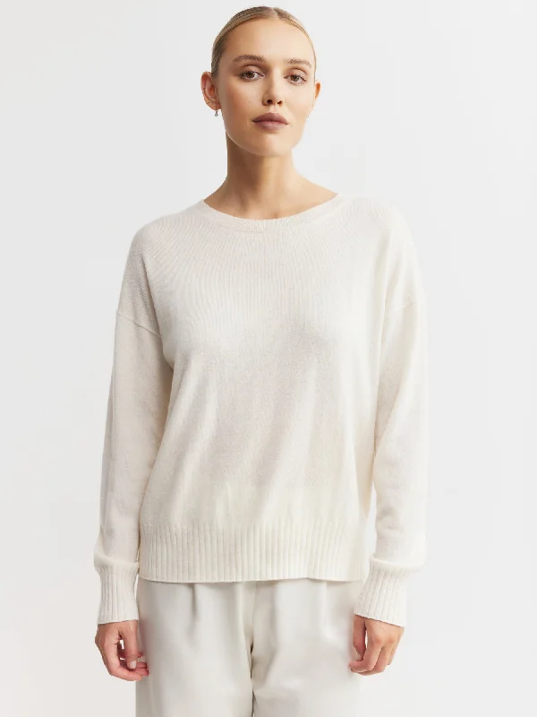 Essential Cashmere Relaxed Crewneck - Cream