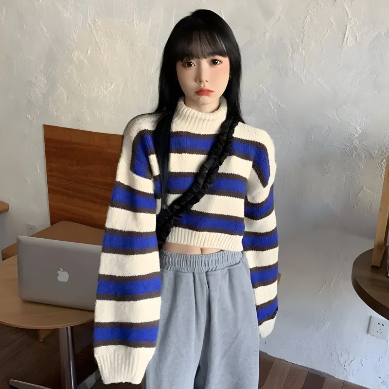 Striped Cropped Sweater