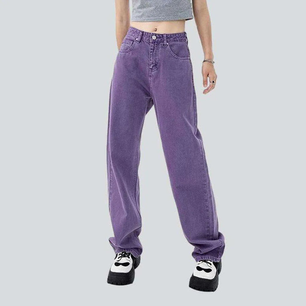 Violet women's baggy jeans