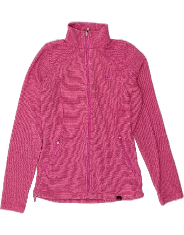 THE NORTH FACE Womens Tracksuit Top Jacket UK 6 XS Pink Pinstripe