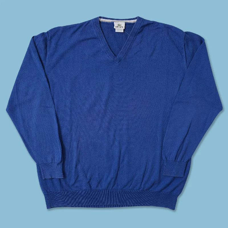 Vintage Lacoste V-Neck Sweater XLarge