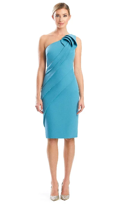 Alexander by Daymor 1789S23 - Draped Applique Cocktail Dress