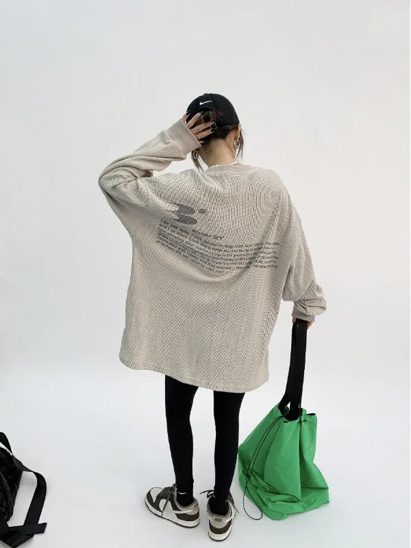 Oversized Text Graphic Sweater