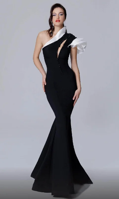 MNM Couture 2736 - Chiseled Mermaid Asymmetrical Dress