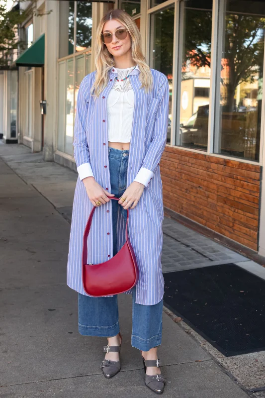 Jenna Duster - Red/Blue Stripe