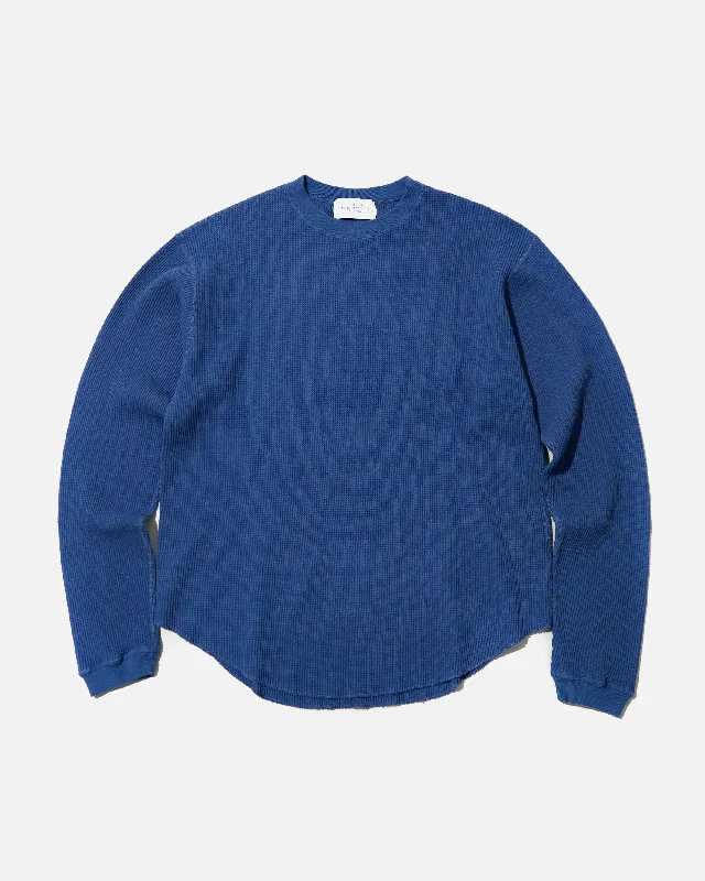 US2451 Waffle Knit Pullover - Blue