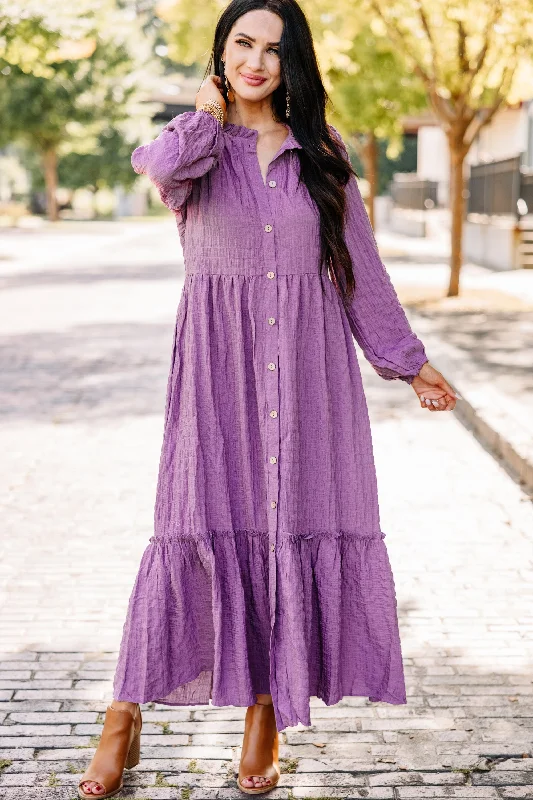 Know You Better Light Plum Purple Maxi Dress