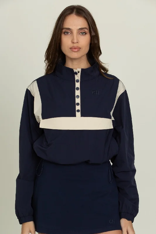 Vintage Navy AirGlyde Cropped Windbreaker