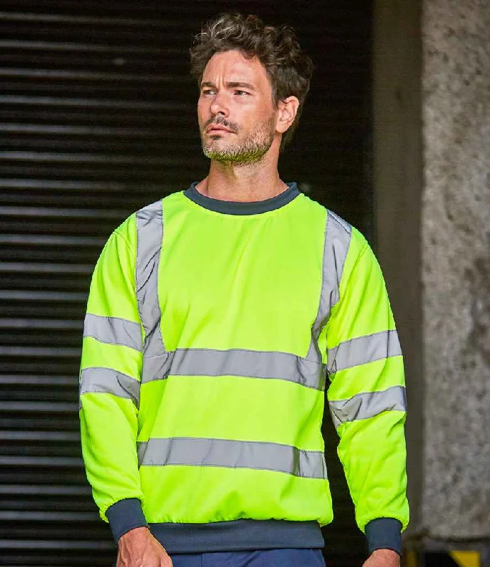 Pro RTX High Visibility Two Tone Sweatshirt | Yellow/Navy