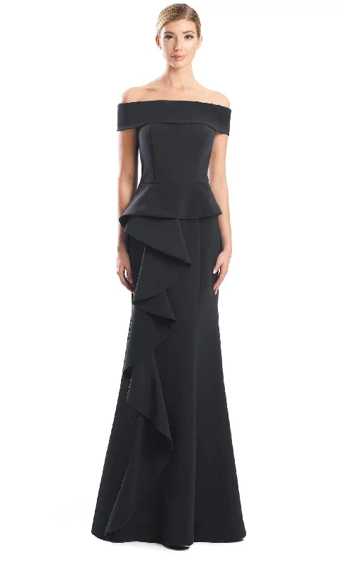 Alexander by Daymor 1756S23 - Minimalistic Off Shoulder Gown