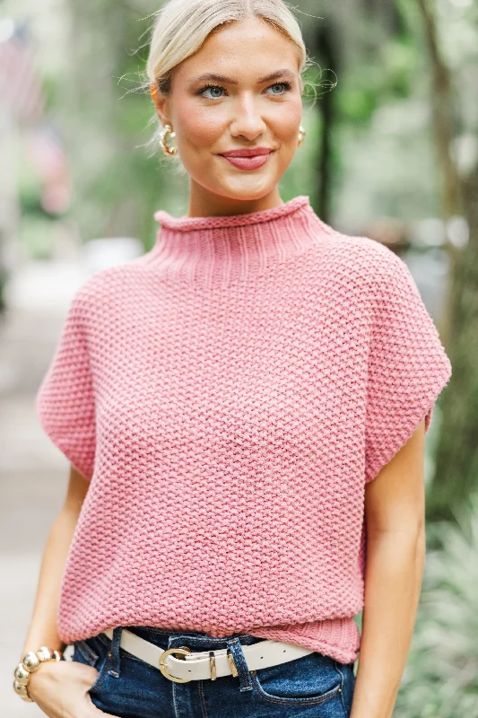 Return To You Marsala Short Sleeve Sweater