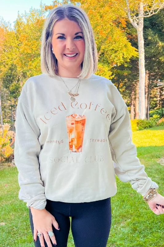 Iced Coffee Sweatshirt - Sand