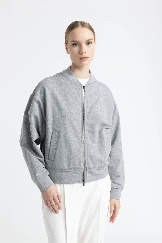 Brushed stretch cotton sweatshirt