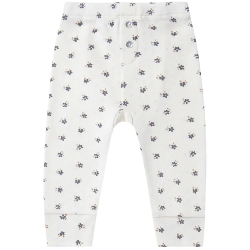 Pointelle Leggings in Ivory by Quincy Mae - Last One In Stock - 0-3 Months