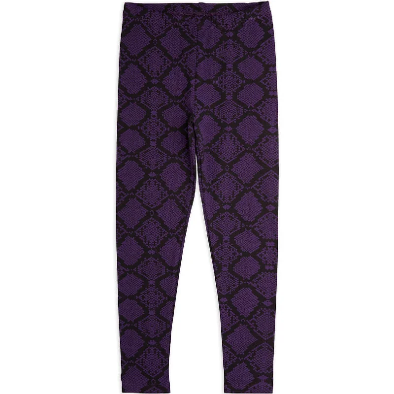 Snakeskin Baby Leggings in Purple by Mini Rodini - Last Ones In Stock - 3-12 Months