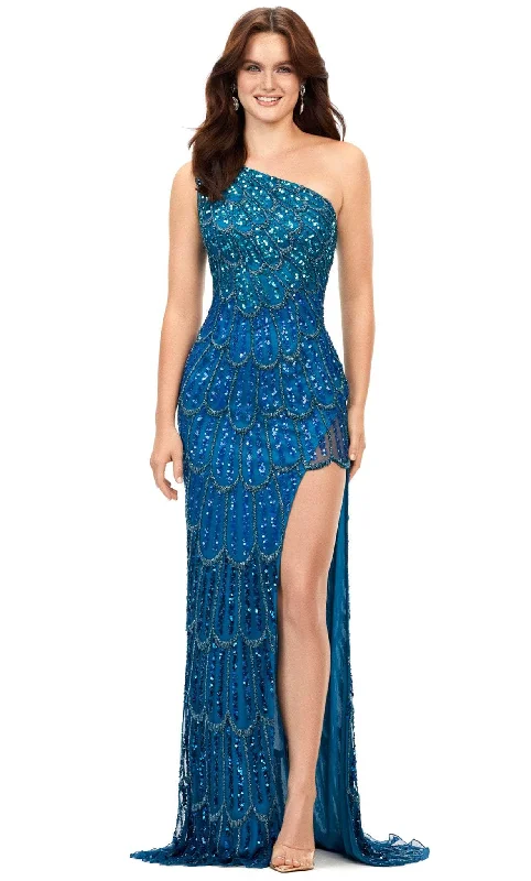 Ashley Lauren 11284 - Peacock Beaded Prom Dress