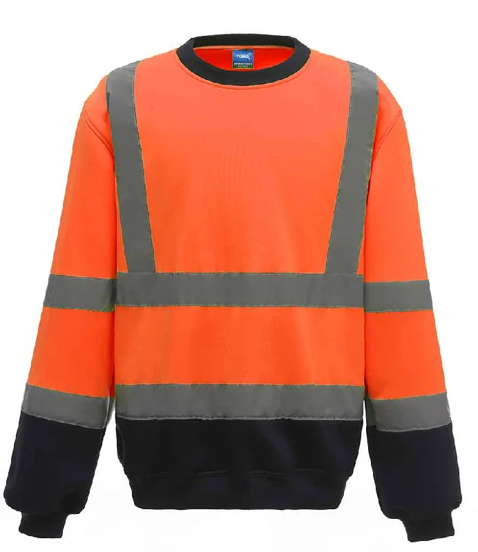 Yoko Hi-Vis Sweatshirt | Orange/Navy