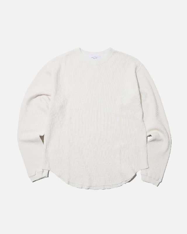 US2451 Waffle Knit Pullover - Ecru