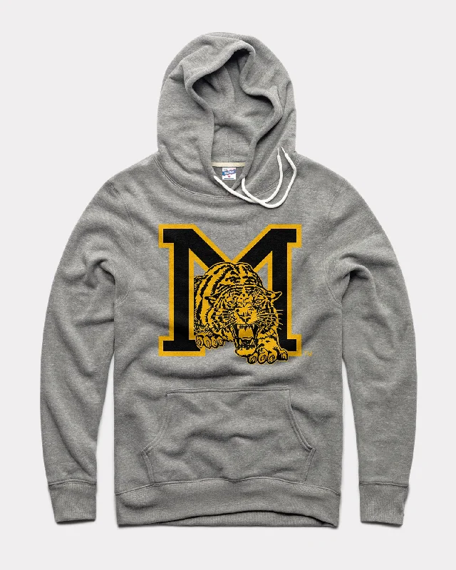 MU Tigers Monogram Vintage Grey Hoodie