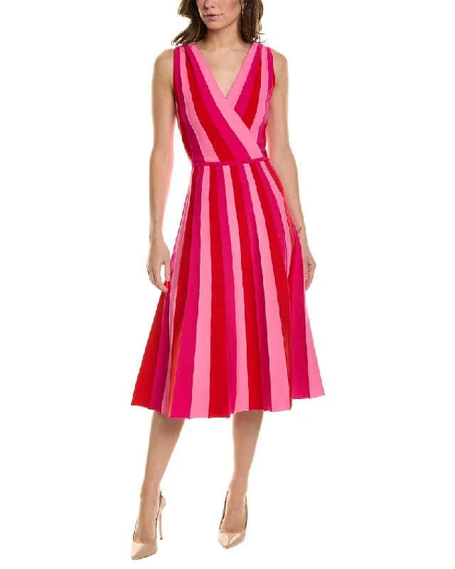 Carolina Herrera Striped A-Line Dress