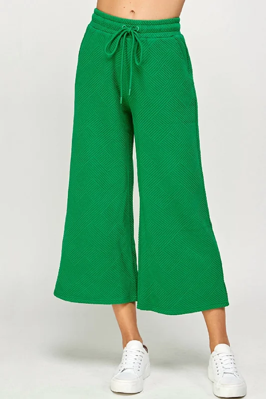 Cropped Pants In Kelly Green