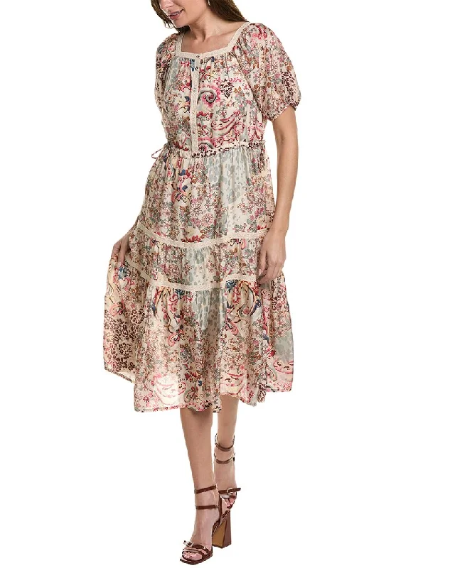 Johnny Was Jungle Paisley Zenovia Silk Dress