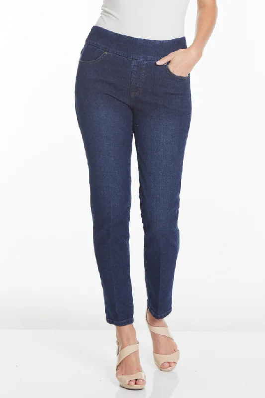 Plus Size Midnight Indigo Ankle Jeans with Pockets