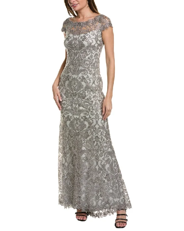 Tadashi Shoji Embroidered Gown