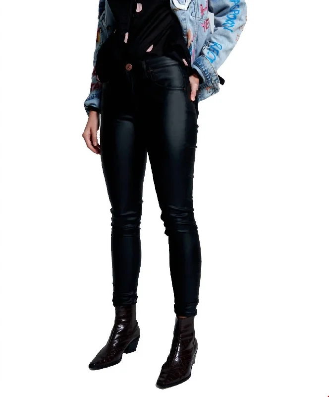 Wet Black Freebirds Ii High Waist Skinny Jeans