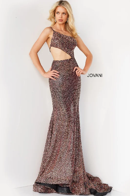 Jovani 06422 One Shoulder Long Prom Gown