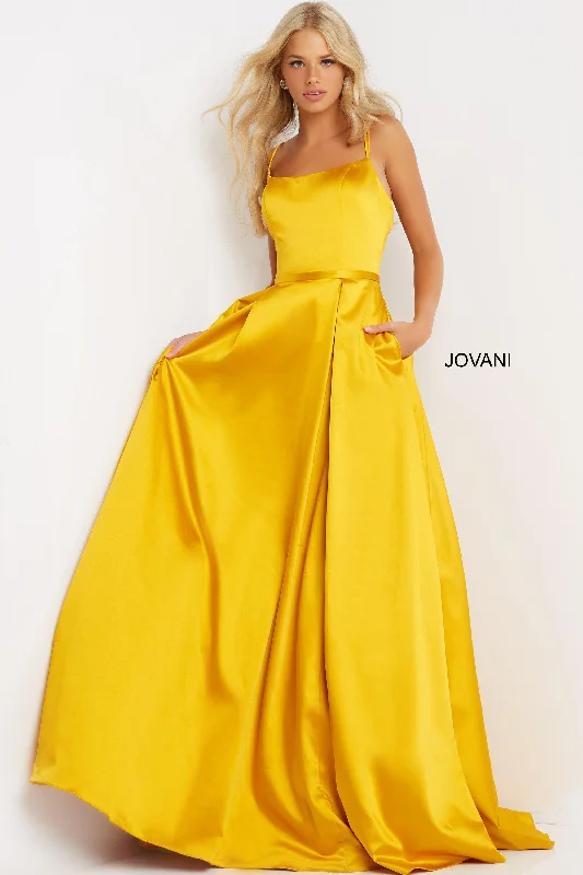 Jovani 02536 Spaghetti Strap Long Prom Dress