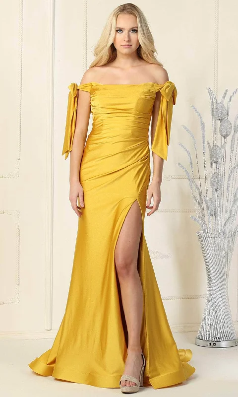 May Queen MQ1858 - Off Shoulder Evening Gown